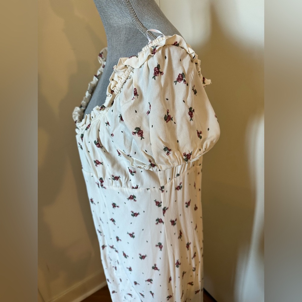 H&M peasant White Dress size L NWT - Picture 3 of 9